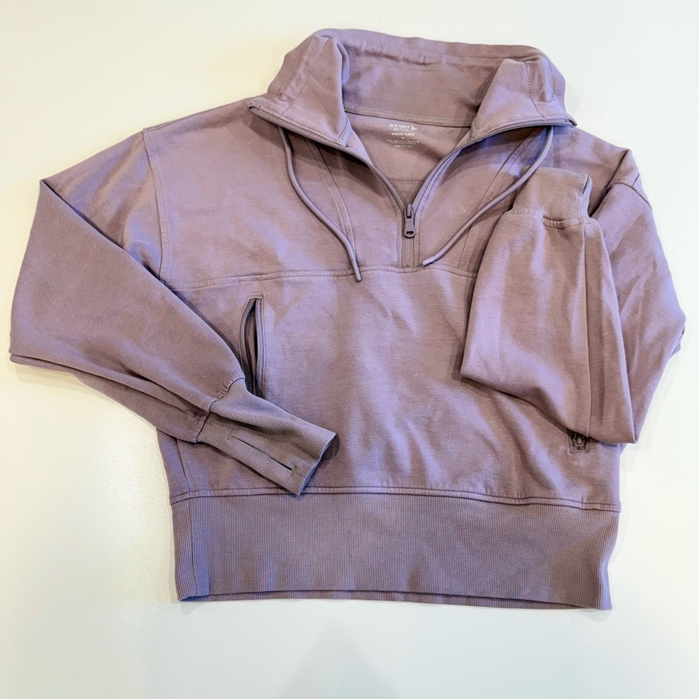 Old Navy Active Fleece Jacket in Taupe